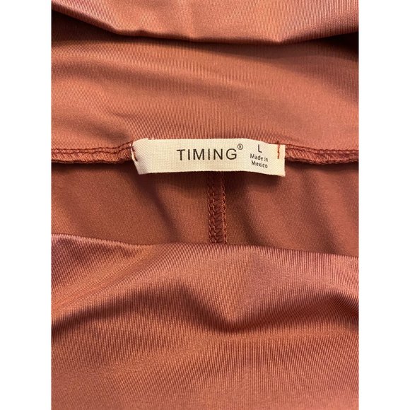 NWT Timing Mauve Satin Look Fit in Leggings Women's L - Picture 5 of 7